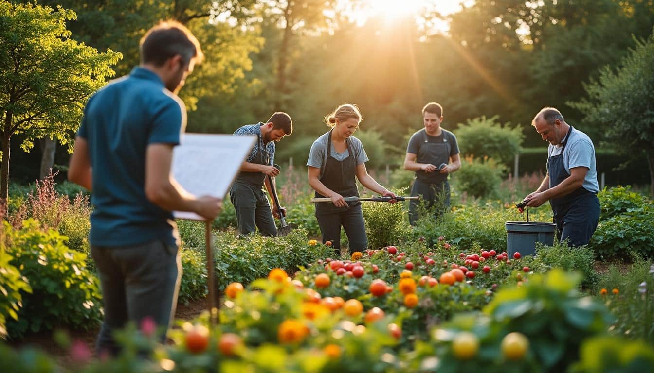 Illustration: Présentation des métiers principaux du jardinage