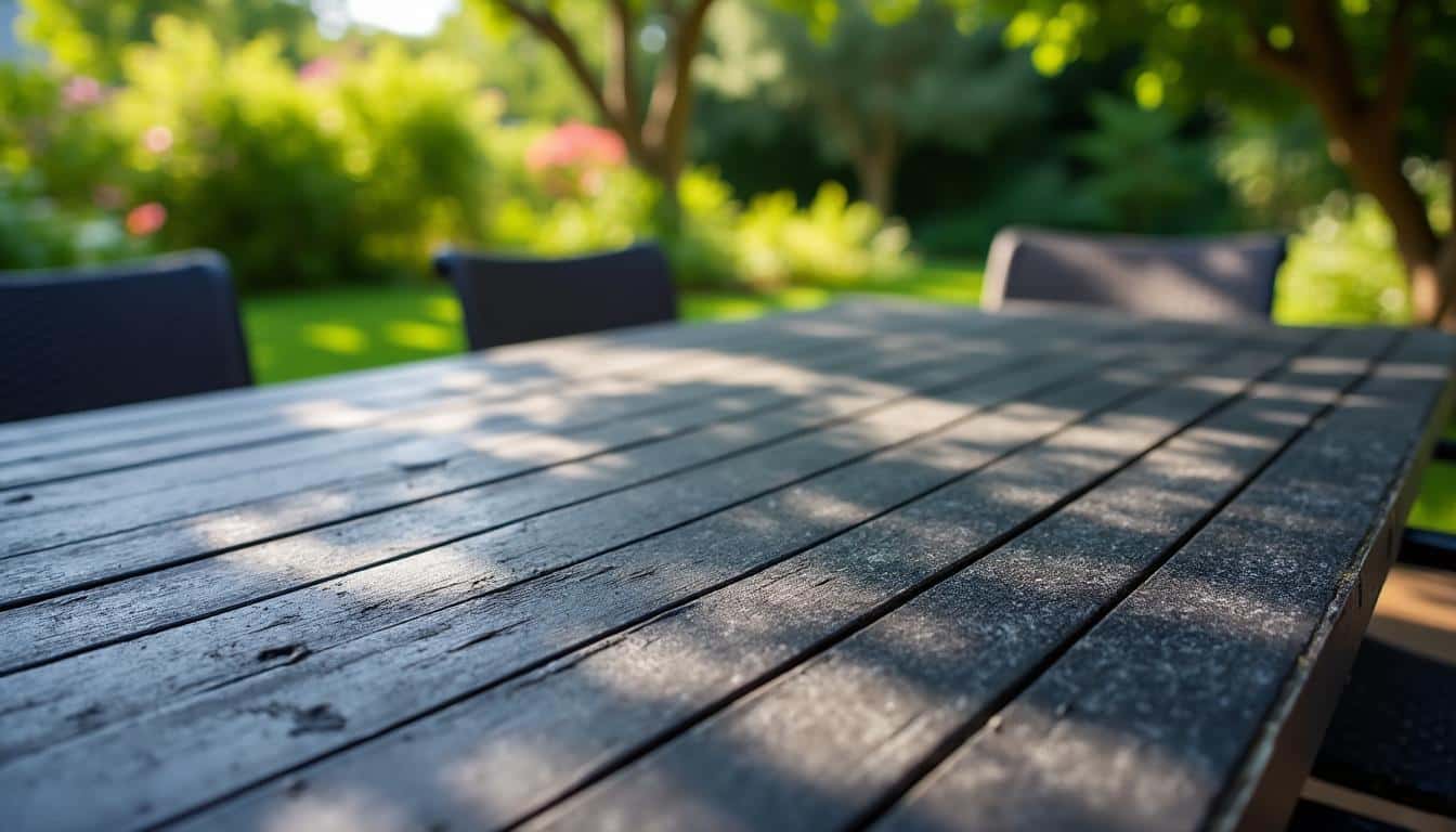 Illustration: Pourquoi le plastique noir de votre salon de jardin perd-il de son éclat ?