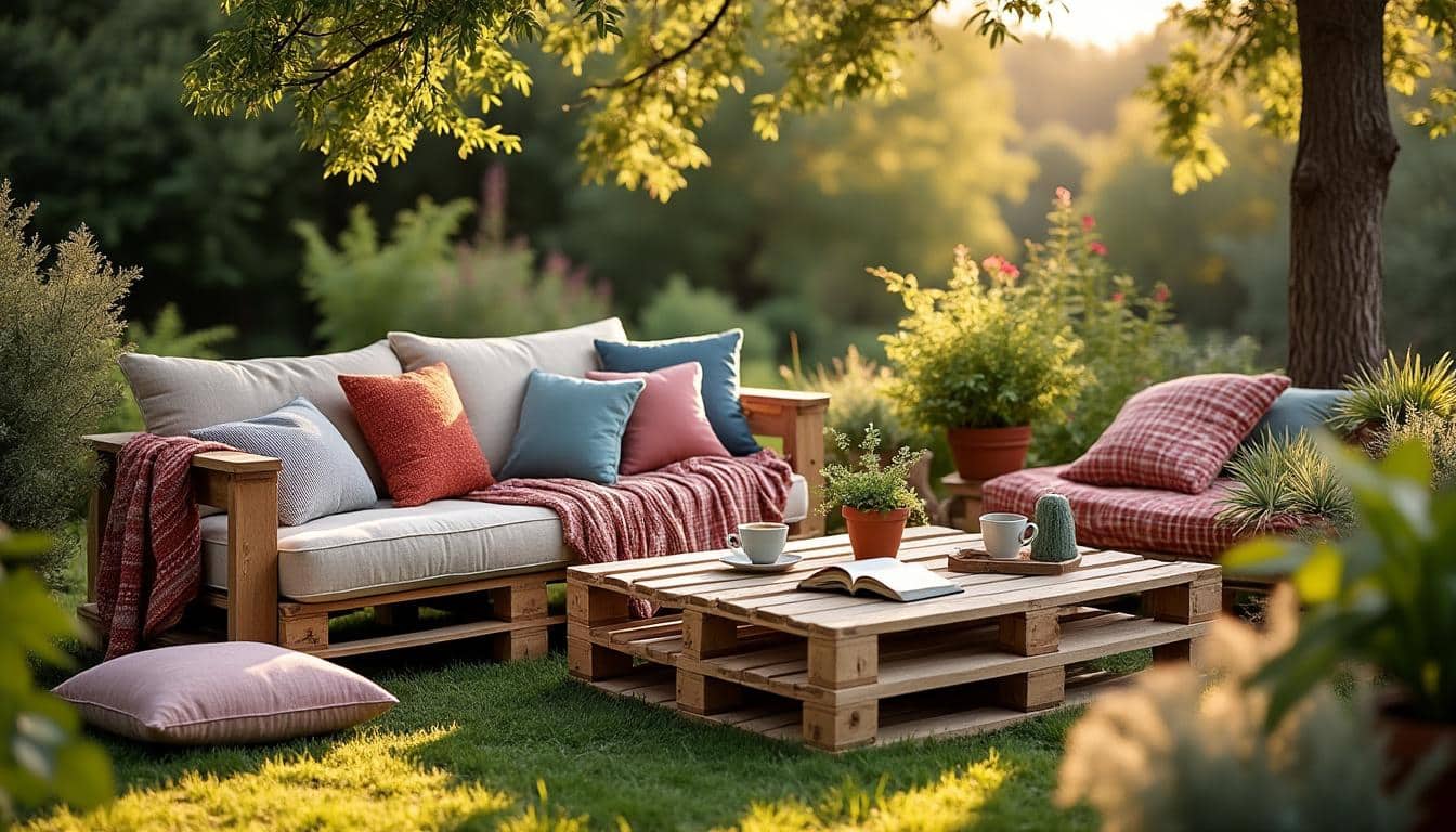 Idée de salon de jardin en palette : créez un espace unique et écolo