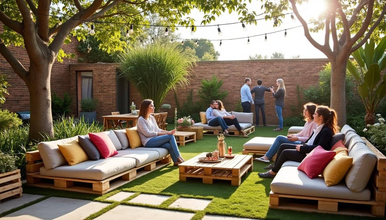 Illustration: Explorer les différents styles de salons de jardin en palette, du lounge au canapé d’angle