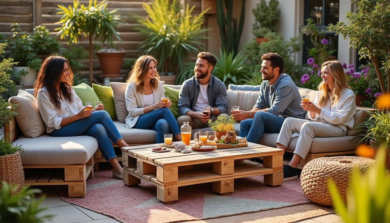 Illustration: Pourquoi adopter un salon de jardin DIY pour un extérieur unique ?