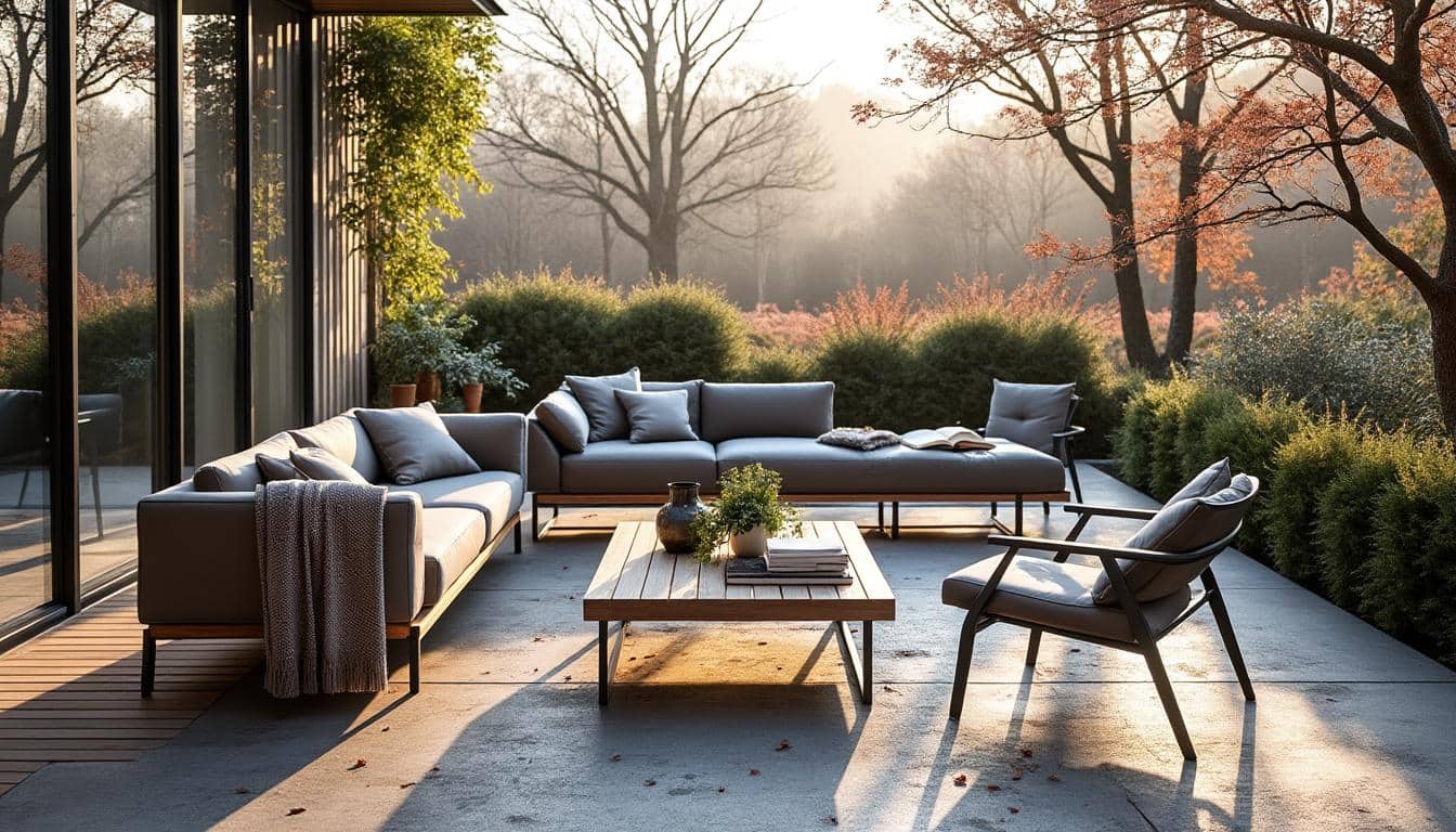 Illustration: Découvrir les matériaux idéaux pour un salon de jardin qui peut rester dehors l’hiver