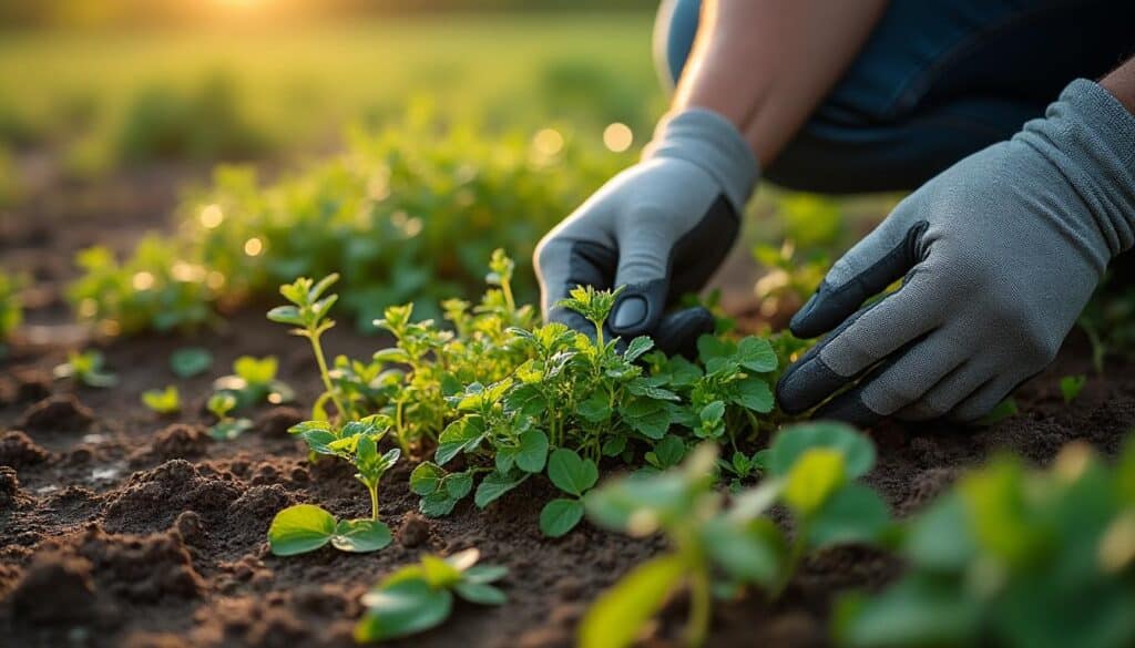 Allée en gravier : désherbage manuel fréquent et astuces écologiques