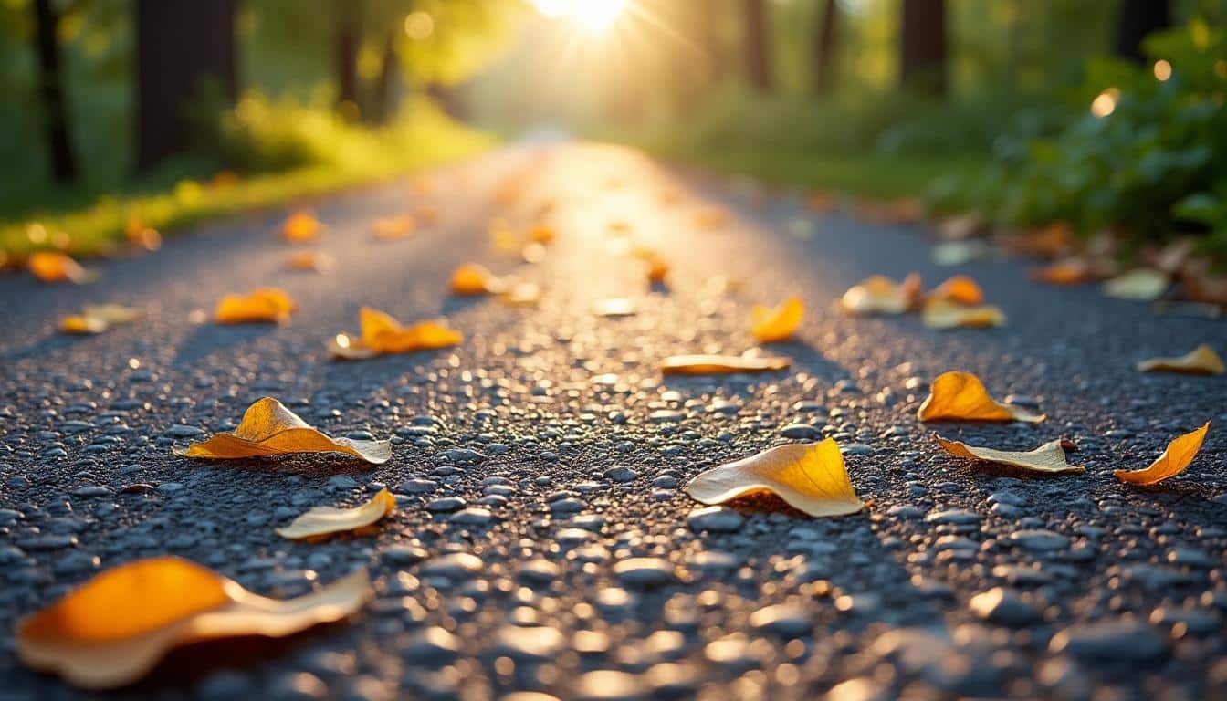 Allée gravier avec finition roulée aux éclats : élégance et durabilité