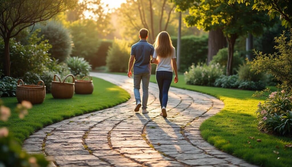 Allée gravier : largeur idéale du passage piéton pour confort et sécurité