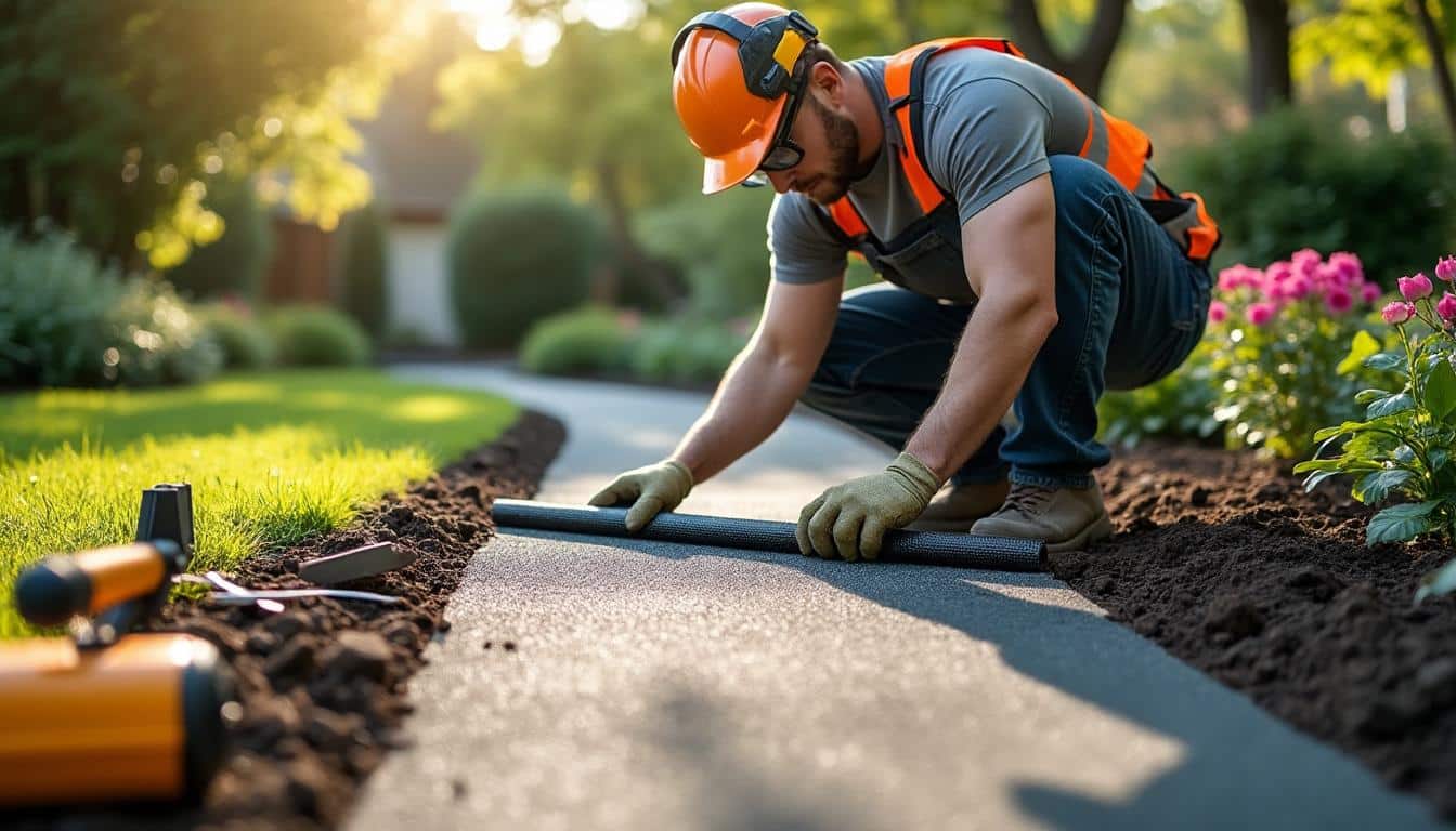 Illustration: Comprendre la pose d’un géotextile durable sous une allée en gravier : définitions et enjeux