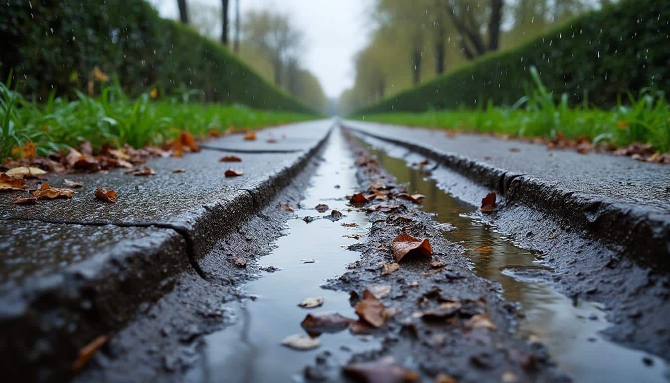 Illustration: Les facteurs qui aggravent le ruissellement sur votre allée en gravier