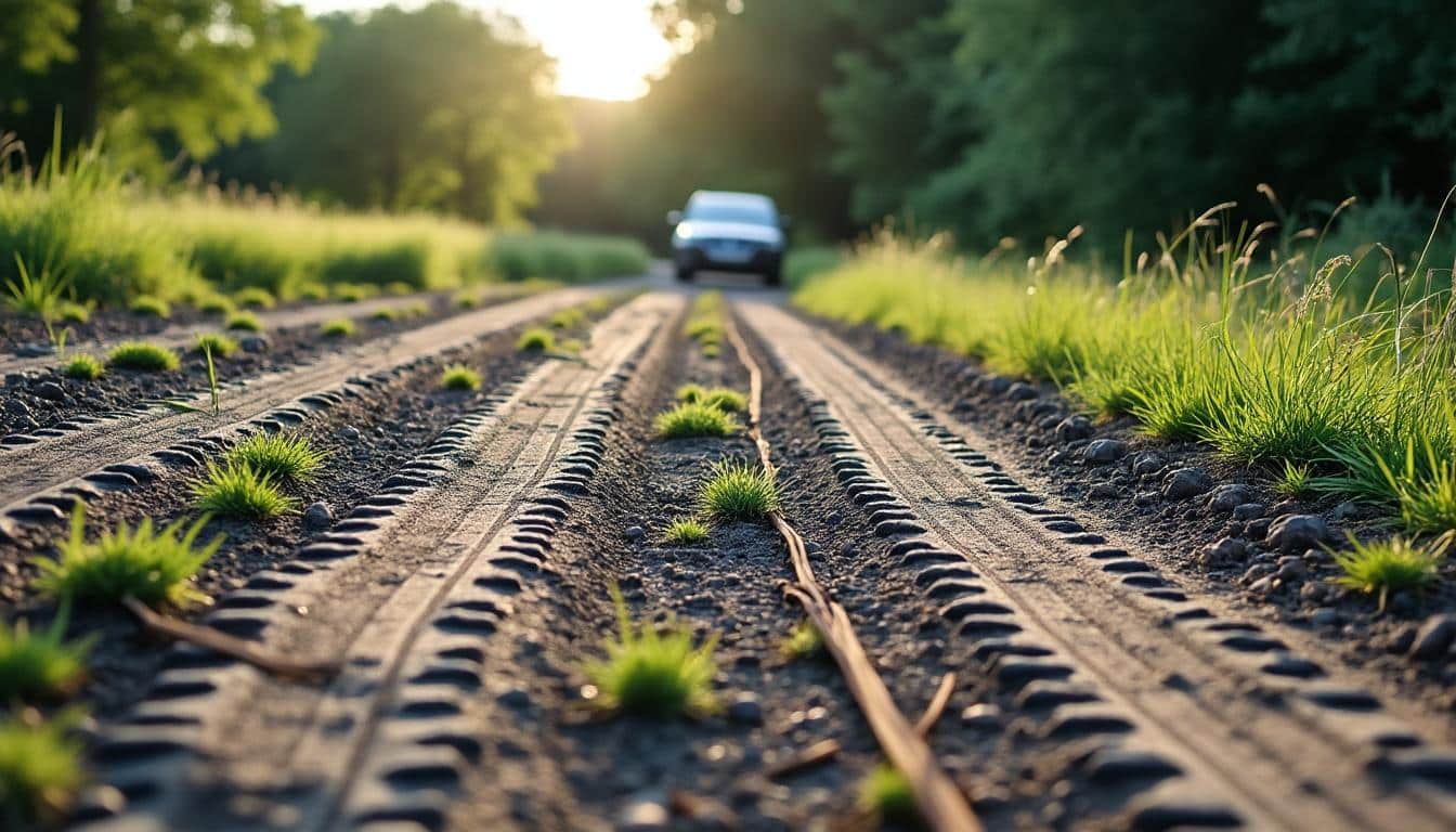 Illustration: Pourquoi le passage répété tasse votre allée de gravier ?