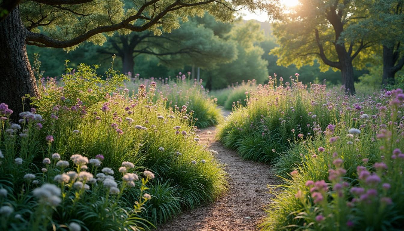 Massif vivace avec paillage en copeaux de pin : guide écologique