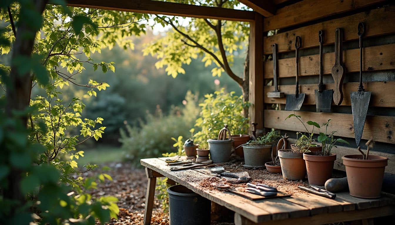 Abri à outils en bois avec traitement autoclave : durable et protégé