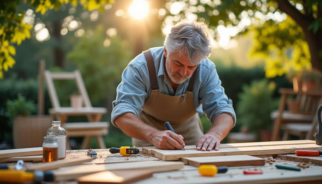 Illustration: Pourquoi se lancer dans la fabrication d’un salon de jardin en bois à la maison ?