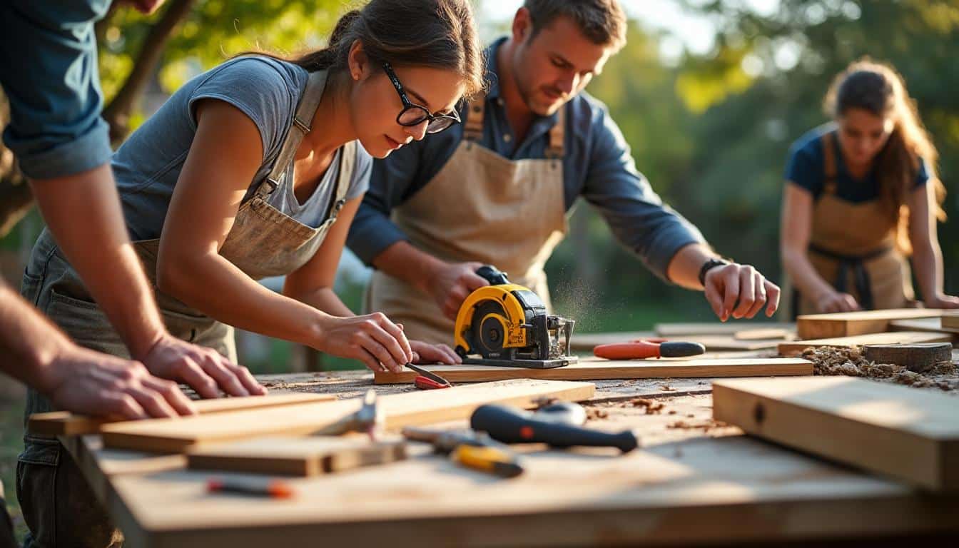 Illustration: Les étapes clés pour fabriquer un salon de jardin en bois fonctionnel et confortable