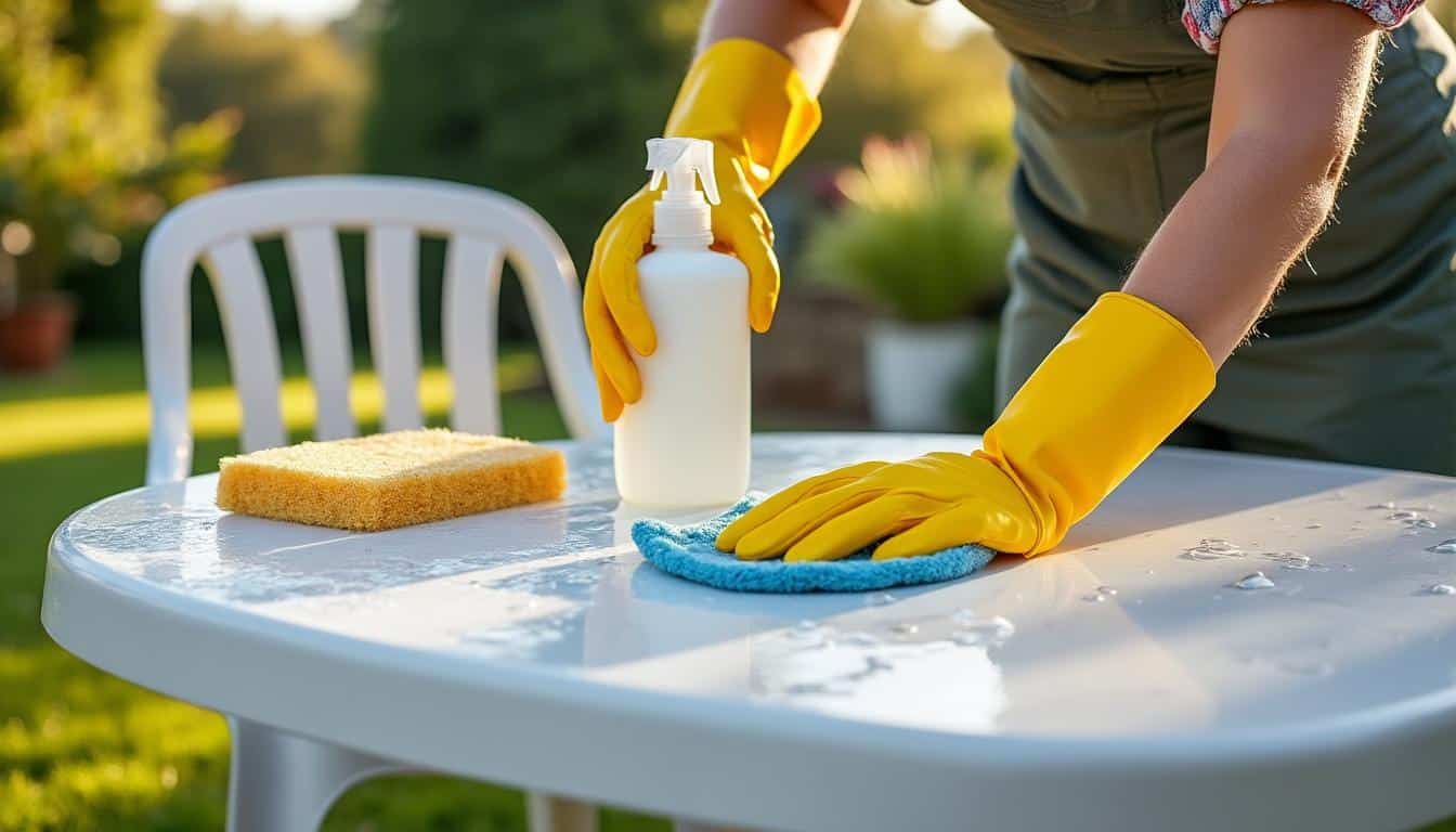 Illustration: Les meilleures méthodes pour nettoyer efficacement un salon de jardin en plastique