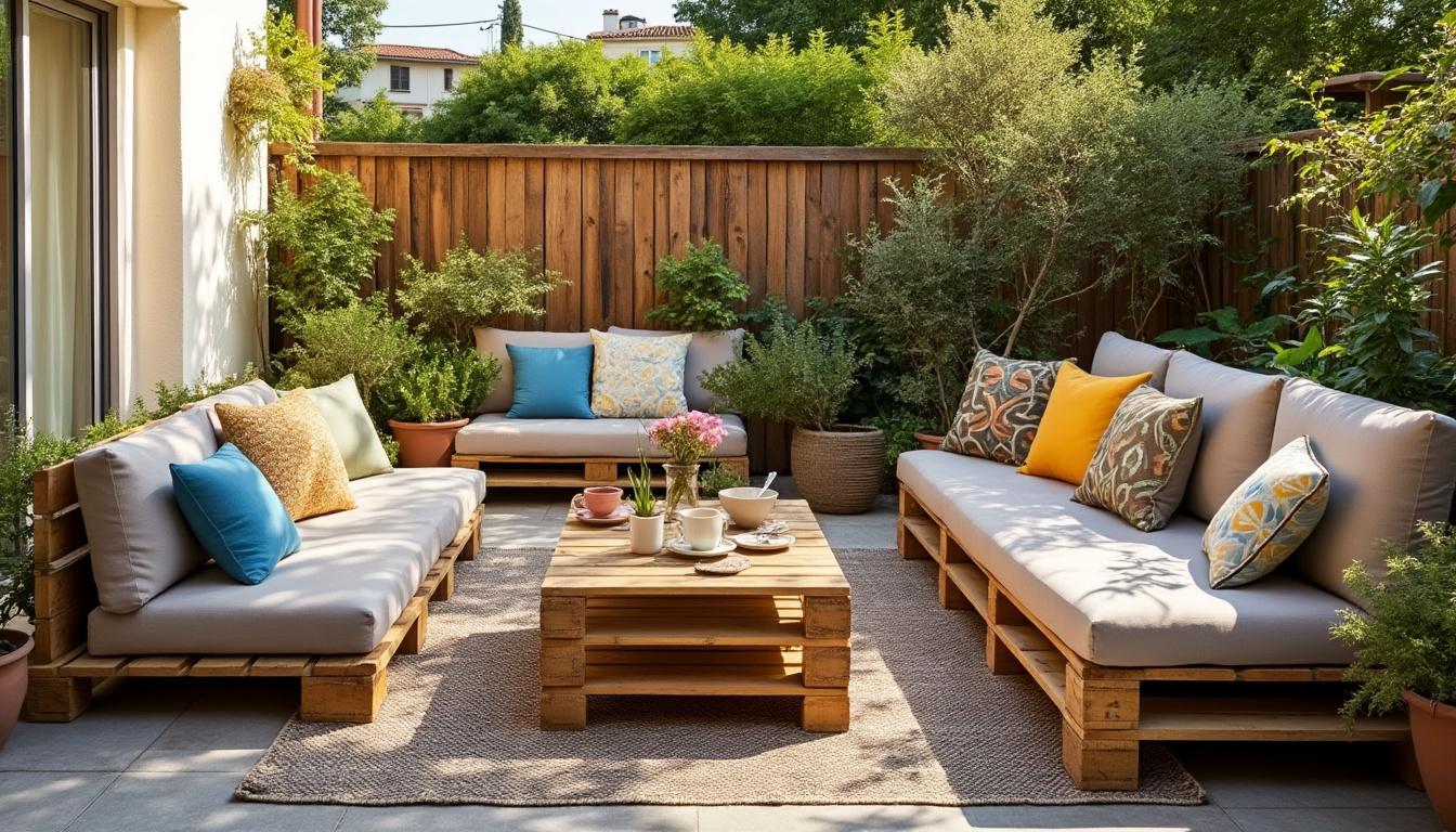 Illustration: Explorer les styles variés de salons de jardin en palette adaptés à tous les espaces