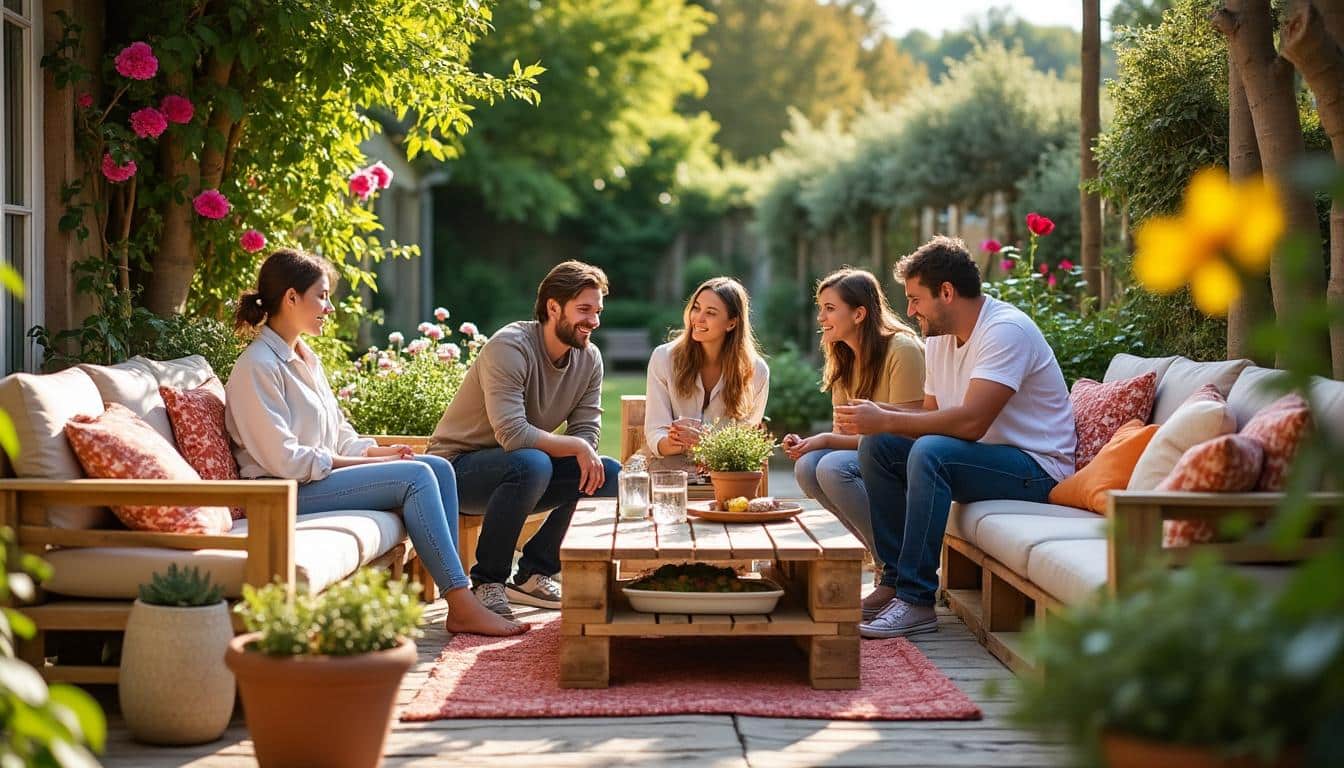 Illustration: Pourquoi choisir un salon de jardin fait maison pour embellir votre extérieur ?