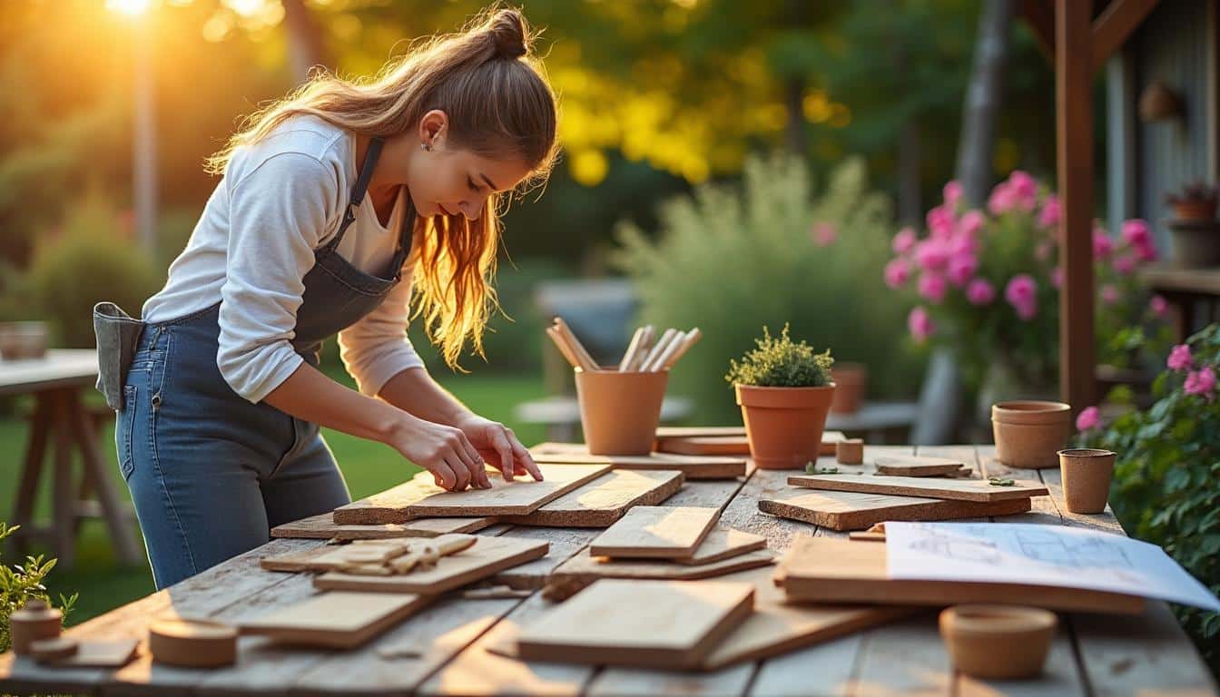 Illustration: Comment sélectionner les matériaux idéaux pour un salon de jardin fait maison résistant ?