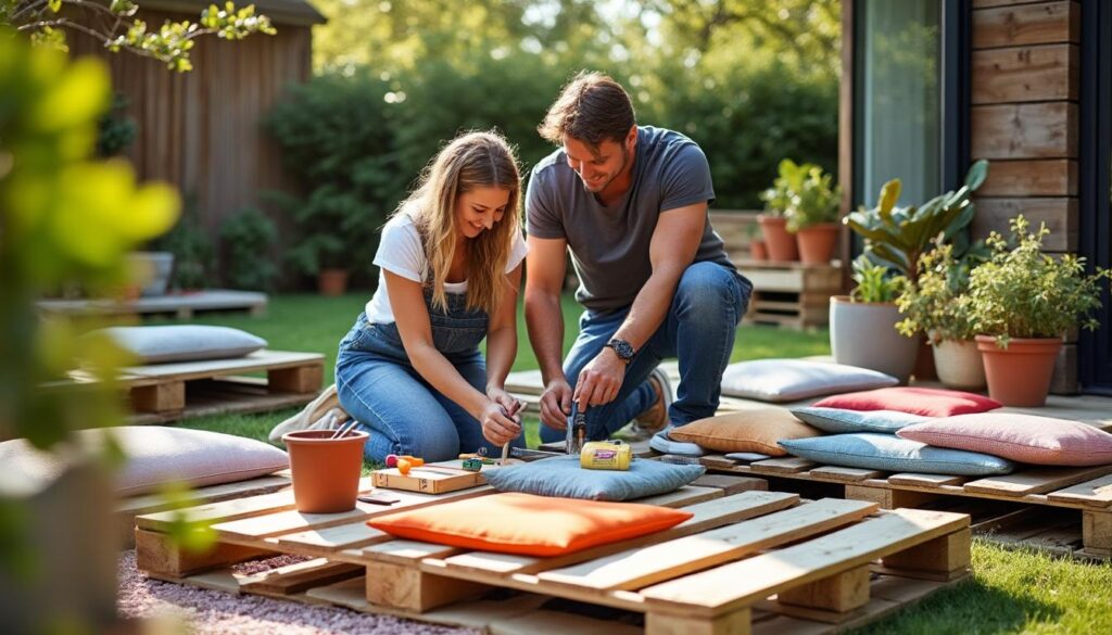 Tuto pour un salon de jardin en palette : guide complet DIY facile