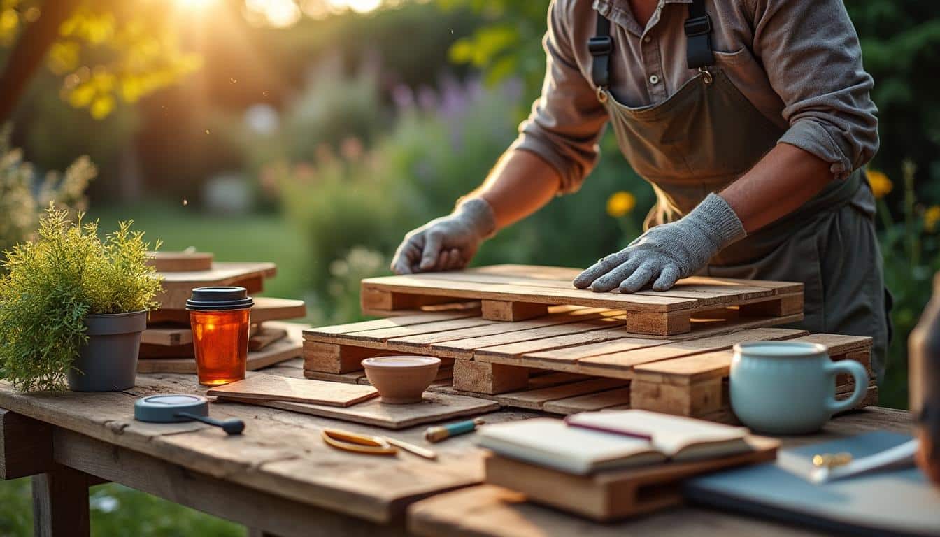 Illustration: Comment bien sélectionner et préparer les palettes pour votre salon de jardin ?