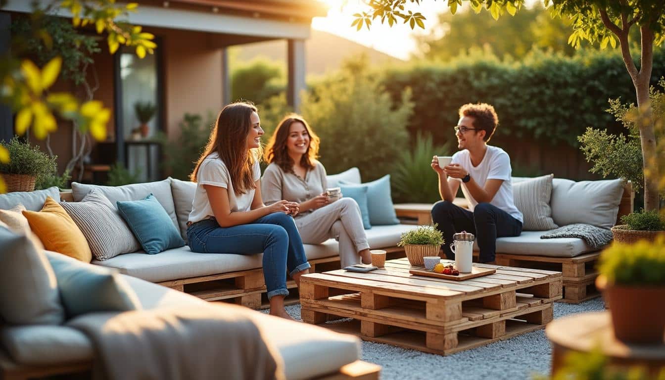 Illustration: Comprendre les avantages d’un salon de jardin en palette pour votre extérieur