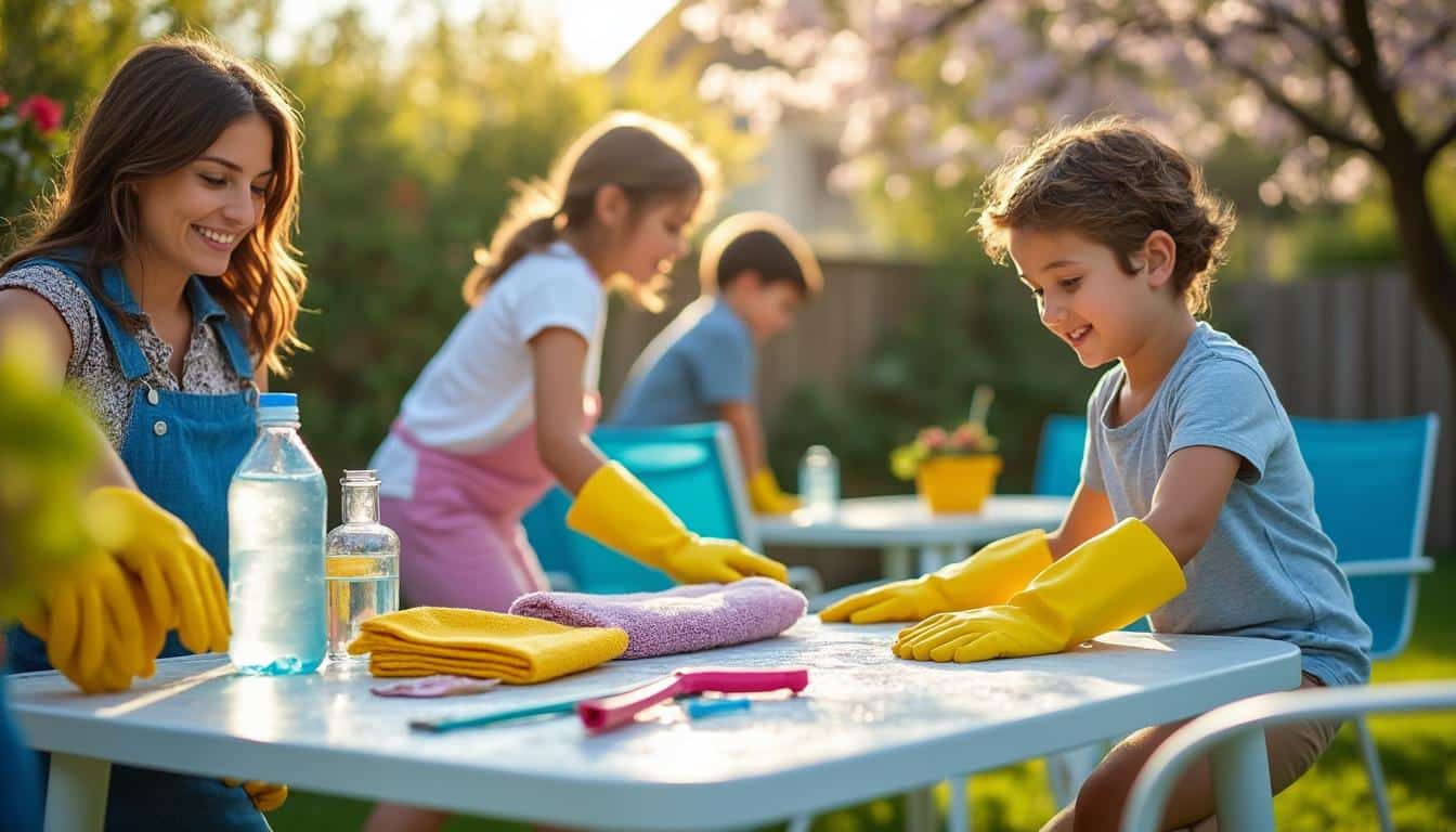 Illustration: Les étapes indispensables pour bien préparer le nettoyage de votre salon de jardin en plastique