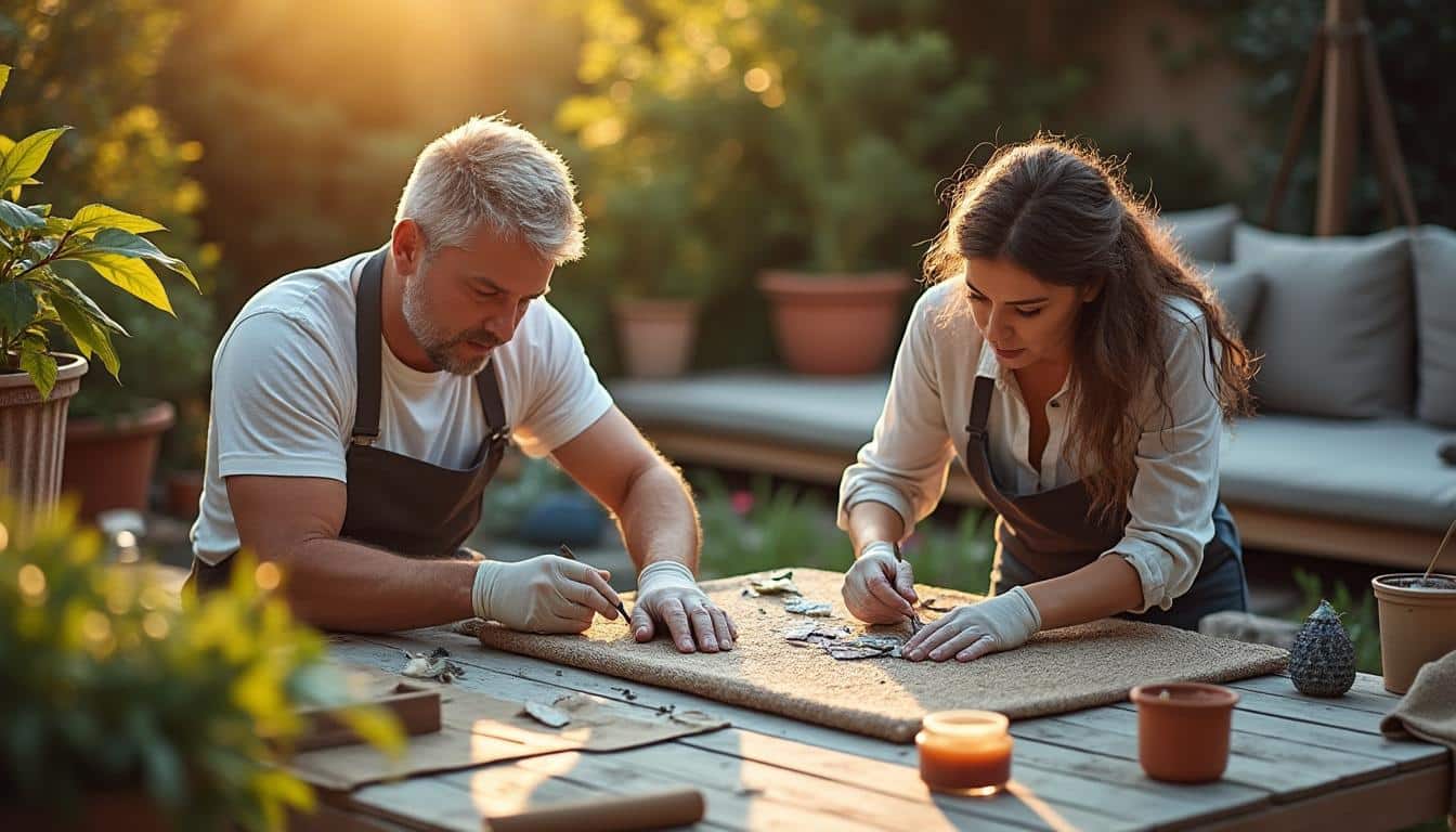 Illustration: Les méthodes clés pour réparer efficacement un salon de jardin en résine tressée