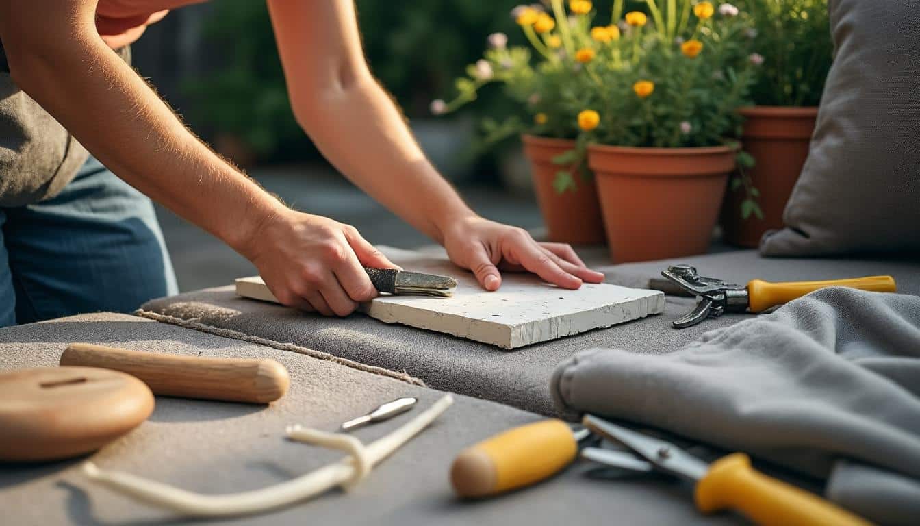 Comment réparer un salon de jardin en résine tressée : guide complet