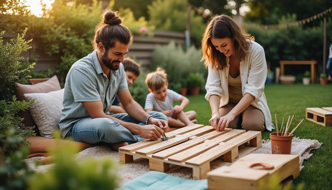 Illustration: Pourquoi opter pour la fabrication d’un salon de jardin en palette pour votre extérieur ?