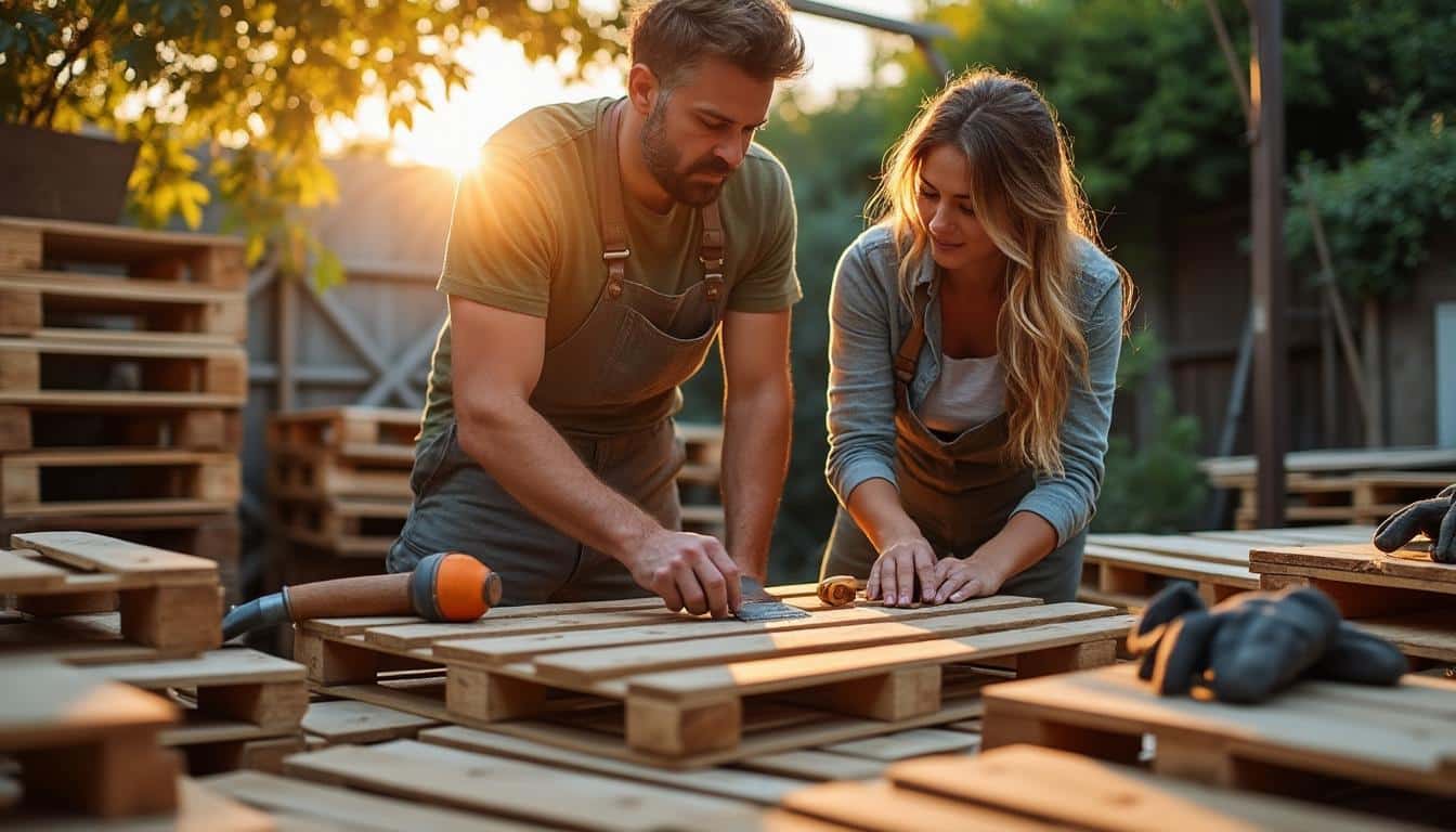 Illustration: Comment sélectionner et préparer les palettes pour un salon solide et durable ?