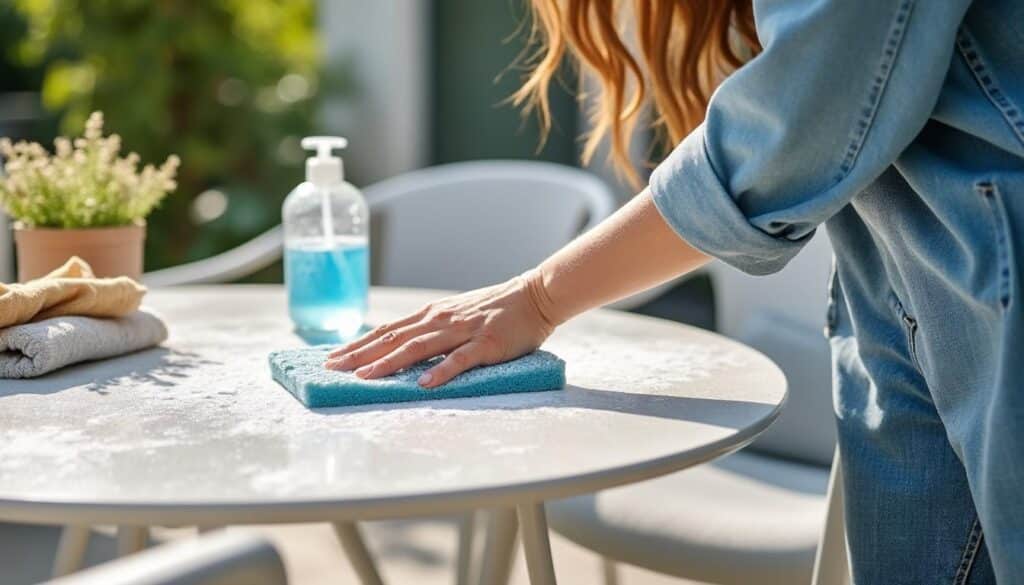 Nettoyer le salon de jardin avec du bicarbonate de soude efficacement