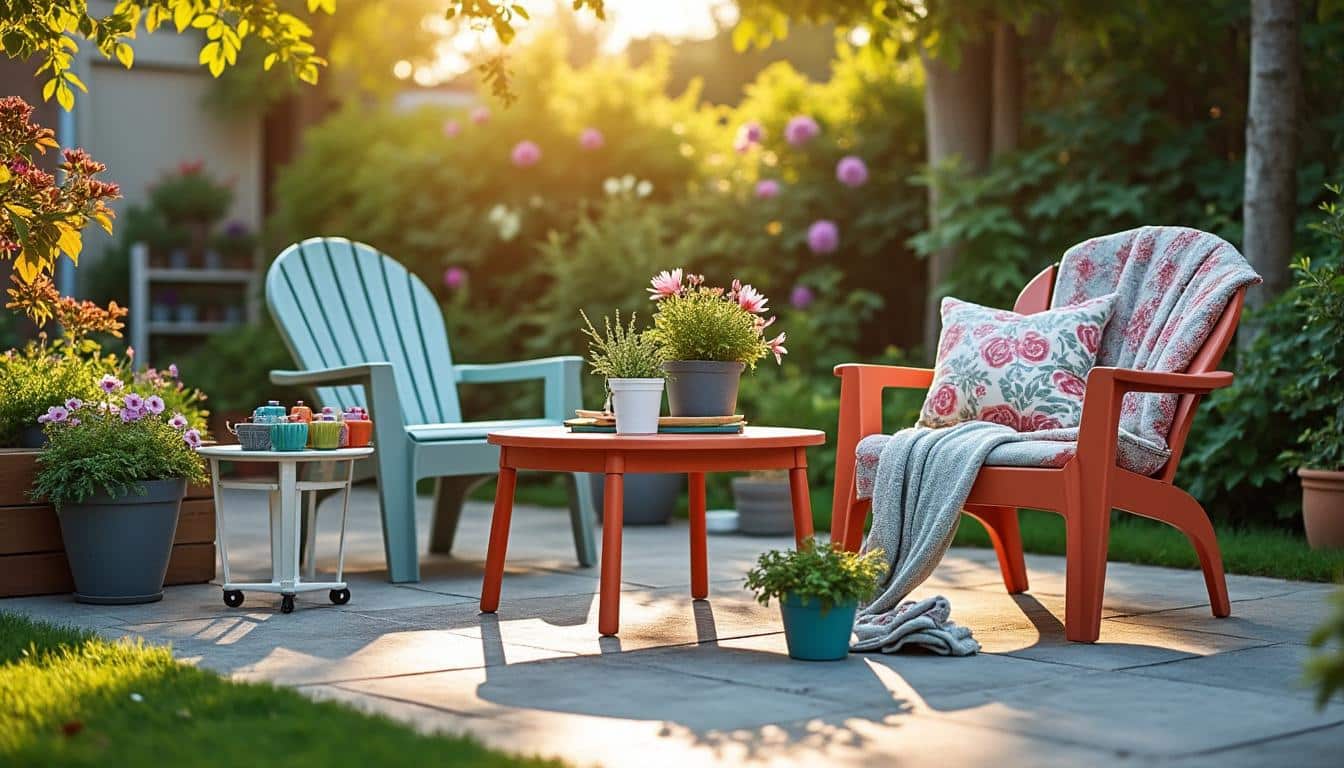 Illustration: Pourquoi et comment relooker un salon de jardin en PVC pour un extérieur revitalisé