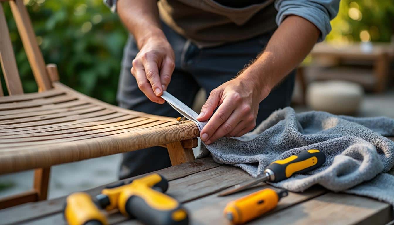 Réparation du salon de jardin en résine tressée : guide pratique et efficace