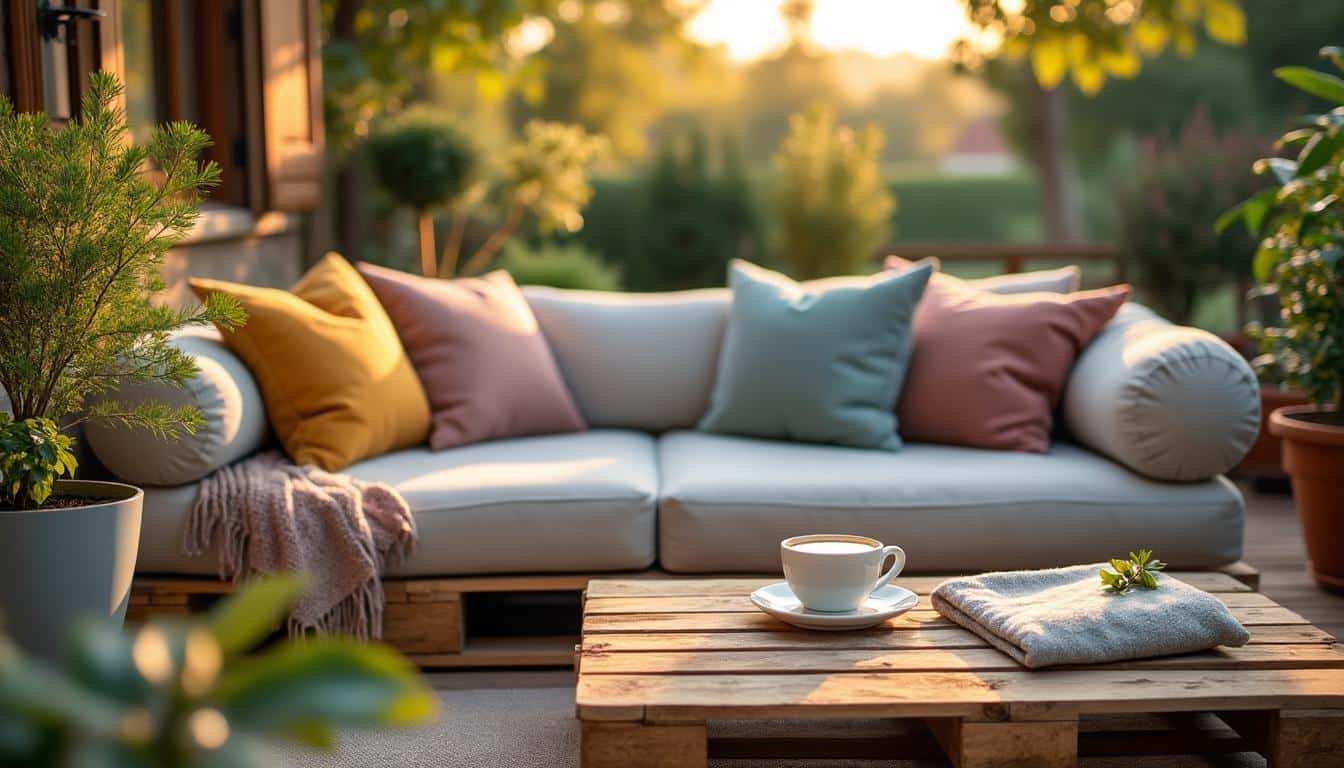 Salon de jardin en palette fait maison : guide complet et astuces