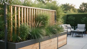 Jardinière avec brise-vue pour plus d’intimité